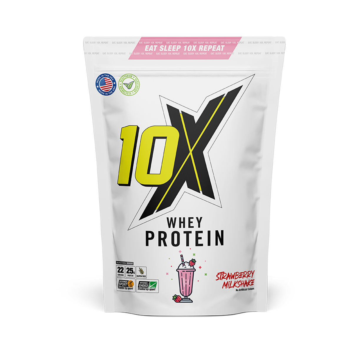 10X Athletic Whey Protein 700g - Strawberry Milkshake