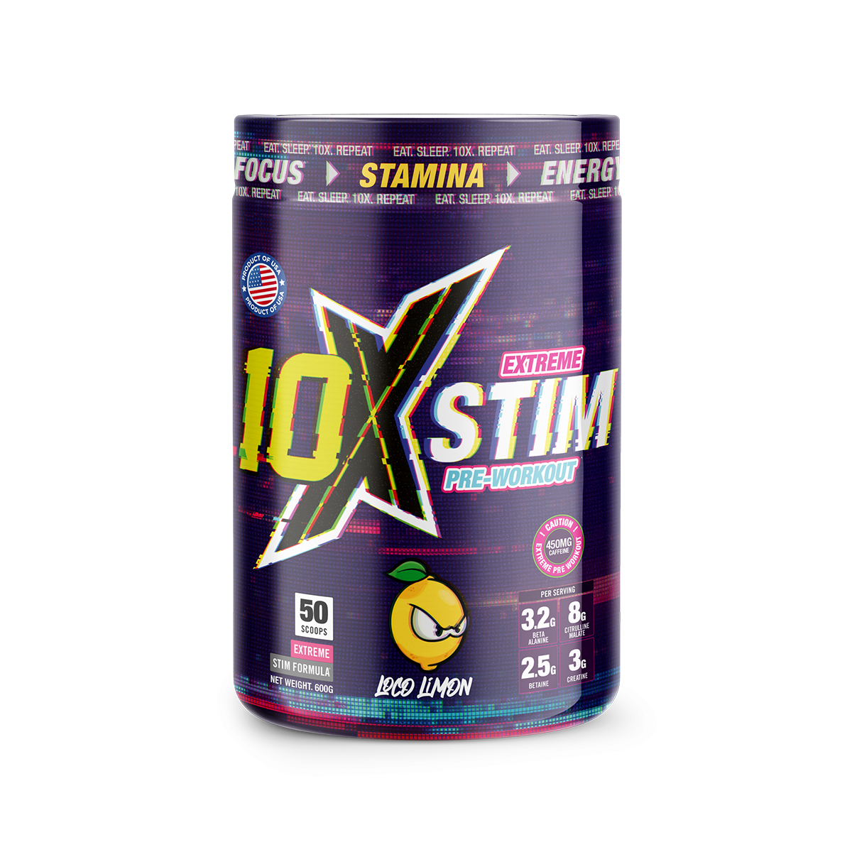 10X Athletic STIM 600g - Loco Limon