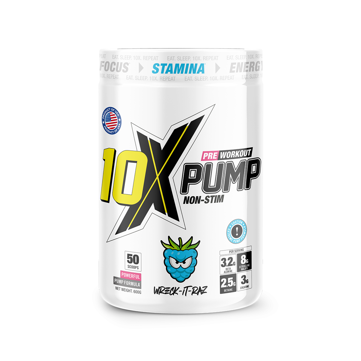 10X Athletic PUMP 600g - Wreck It Raz