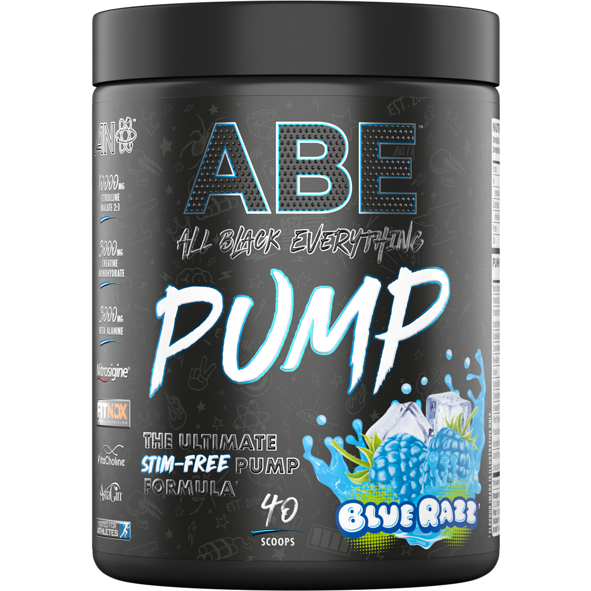 Applied Nutrition ABE (All Black Everything) PUMP Pre Workout 500g - Blue Razz