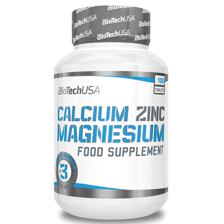 BioTech USA Calcium Zinc Magnesium - 100 Tablets