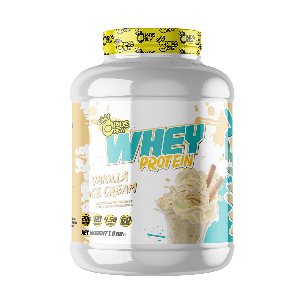Chaos Crew Whey Protein 1.8kg - Vanilla Ice Cream