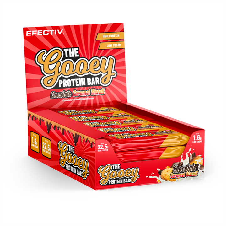 Efectiv Nutrition The Gooey Protein Bar 12x65g - Milky Chocolate