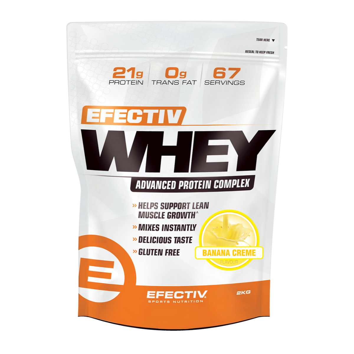 Efectiv Nutrition Whey Protein 2kg - Banana