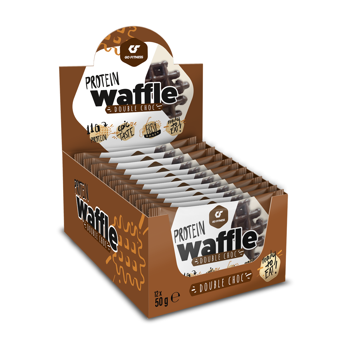 Go Fitness Protein Waffle 12x50g - Raspberry