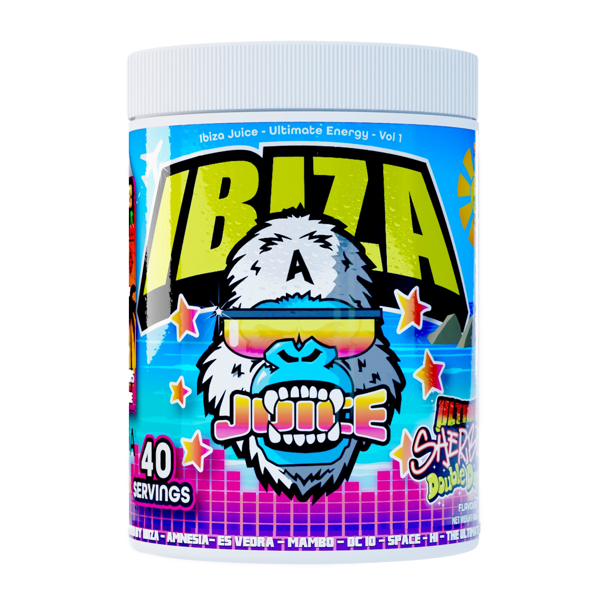 Gorillalpha Ibiza Juice Ultimate Energy Vol 1 480g - Ultimate Bubble Gum Popsicle