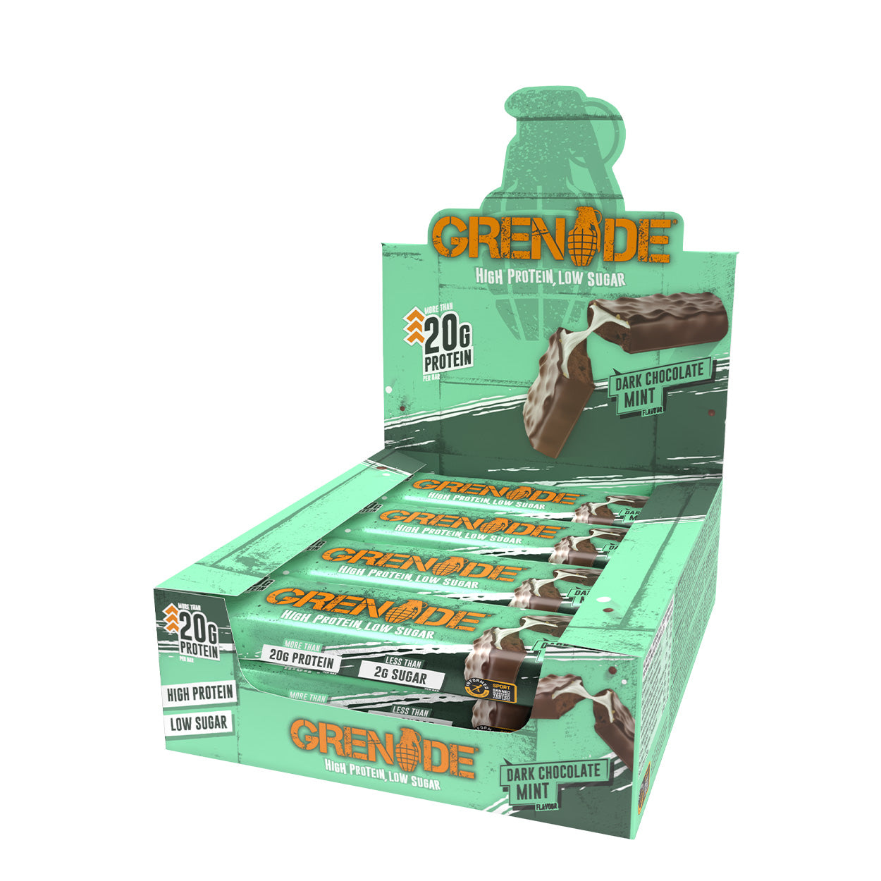 Grenade Protein Bar 12x60g - Dark Choc Mint