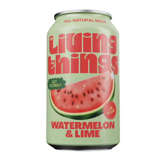 Living Things Prebiotic Soda 12x330ml - Peach & Blood Orange Soda