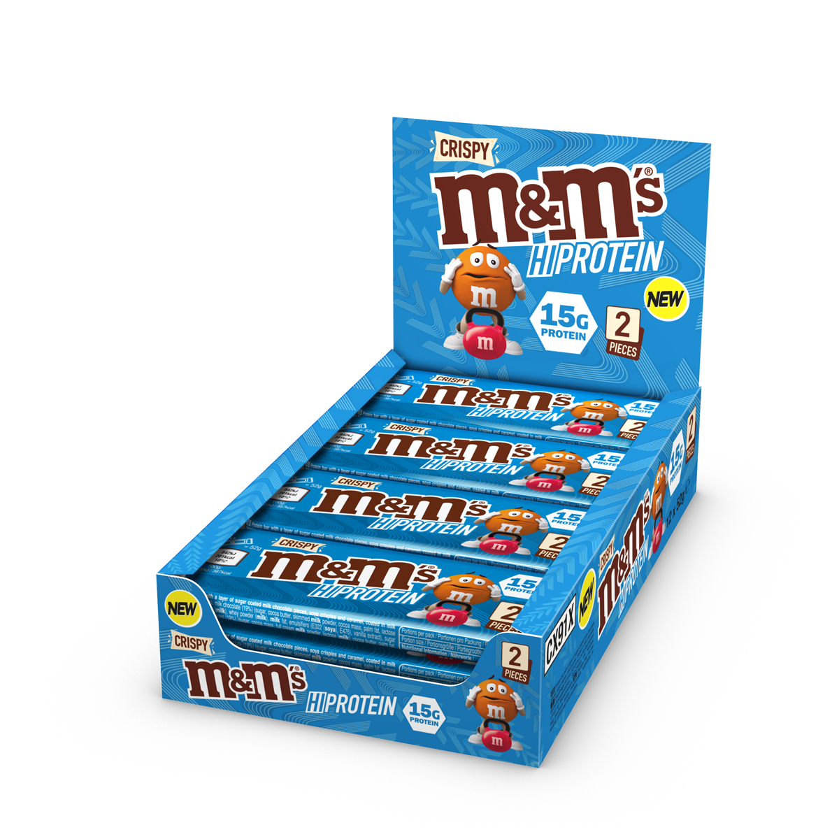 M&M Hi-Protein Bar 12x51g - Chocolate