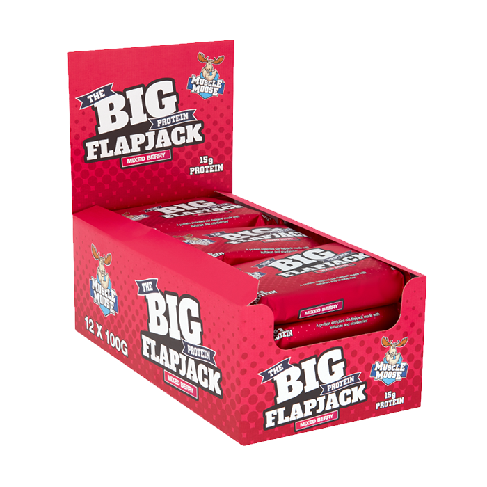 Muscle Moose Big Protein Flapjack 12x100g - Mixed Berry