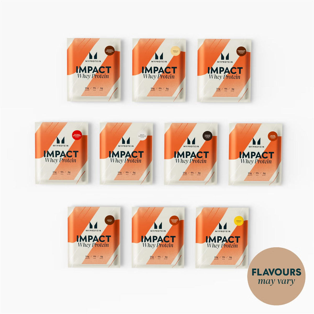 MyProtein Impact Whey Protein Sample Box 10x25g Sachet