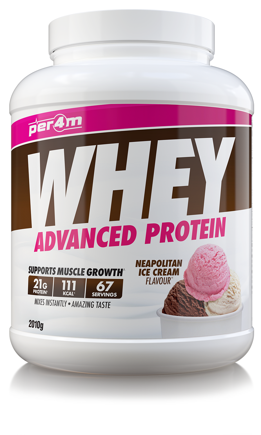 Per4m Advanced Whey Protein 2.01kg - Neapolitan Ice Cream