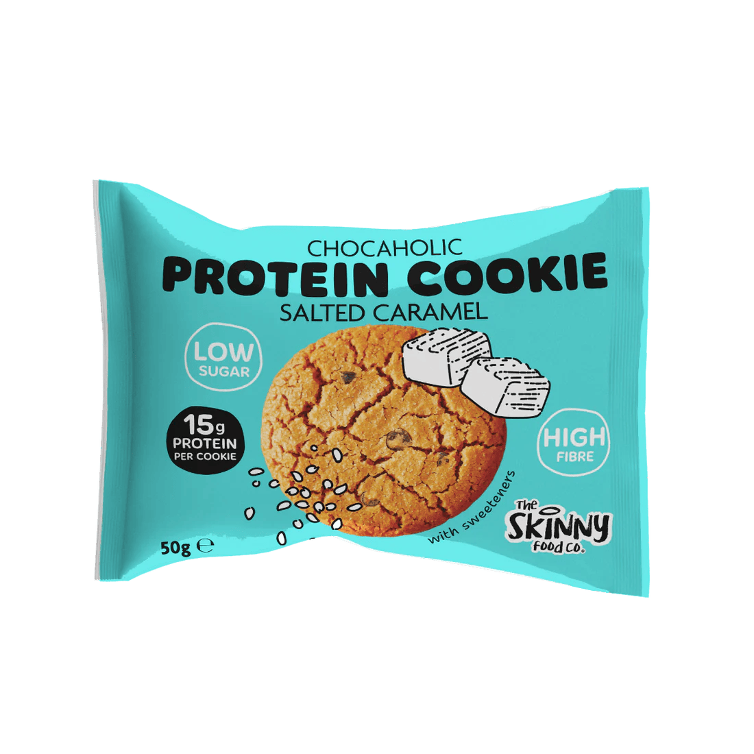 The Skinny Food Co High Protein Chocaholic Cookie - 12x50g / Double Chocolate