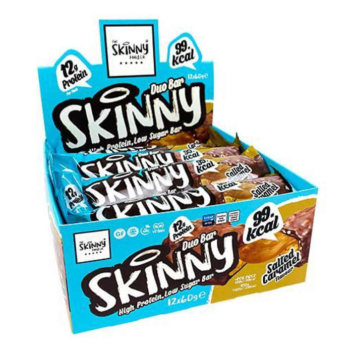 The Skinny Food Co Duo Low Sugar High Protein Bar 12 x 60g - Salted Caramel