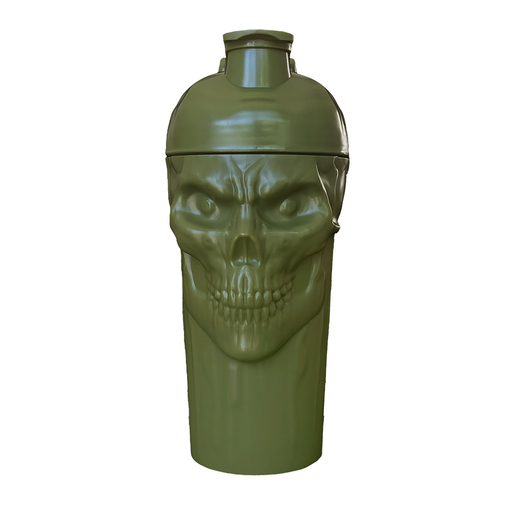 JNX Sports The Curse! Skull Shaker 700ml - Military Green