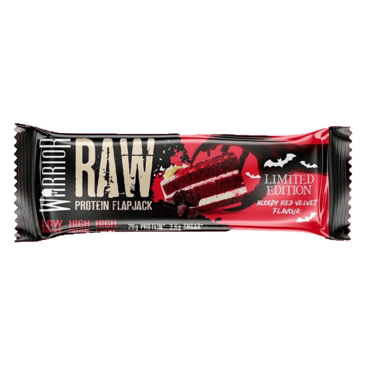 Warrior Raw Protein Flapjack 12x75g - Red Velvet Cake