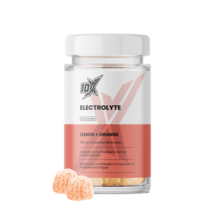 10X Athletic Electrolyte Gummies 60 Softgels Lemon + Orange