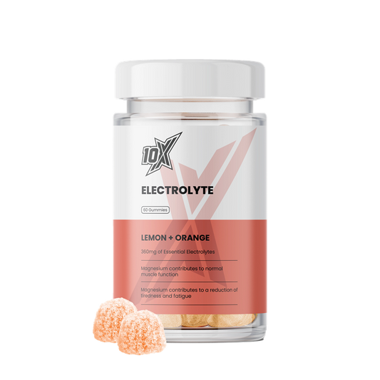 10X Athletic Electrolyte Gummies 60 Softgels Lemon + Orange