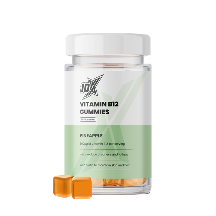 10X Athletic B12 Gummies 60 Softgels Pineapple