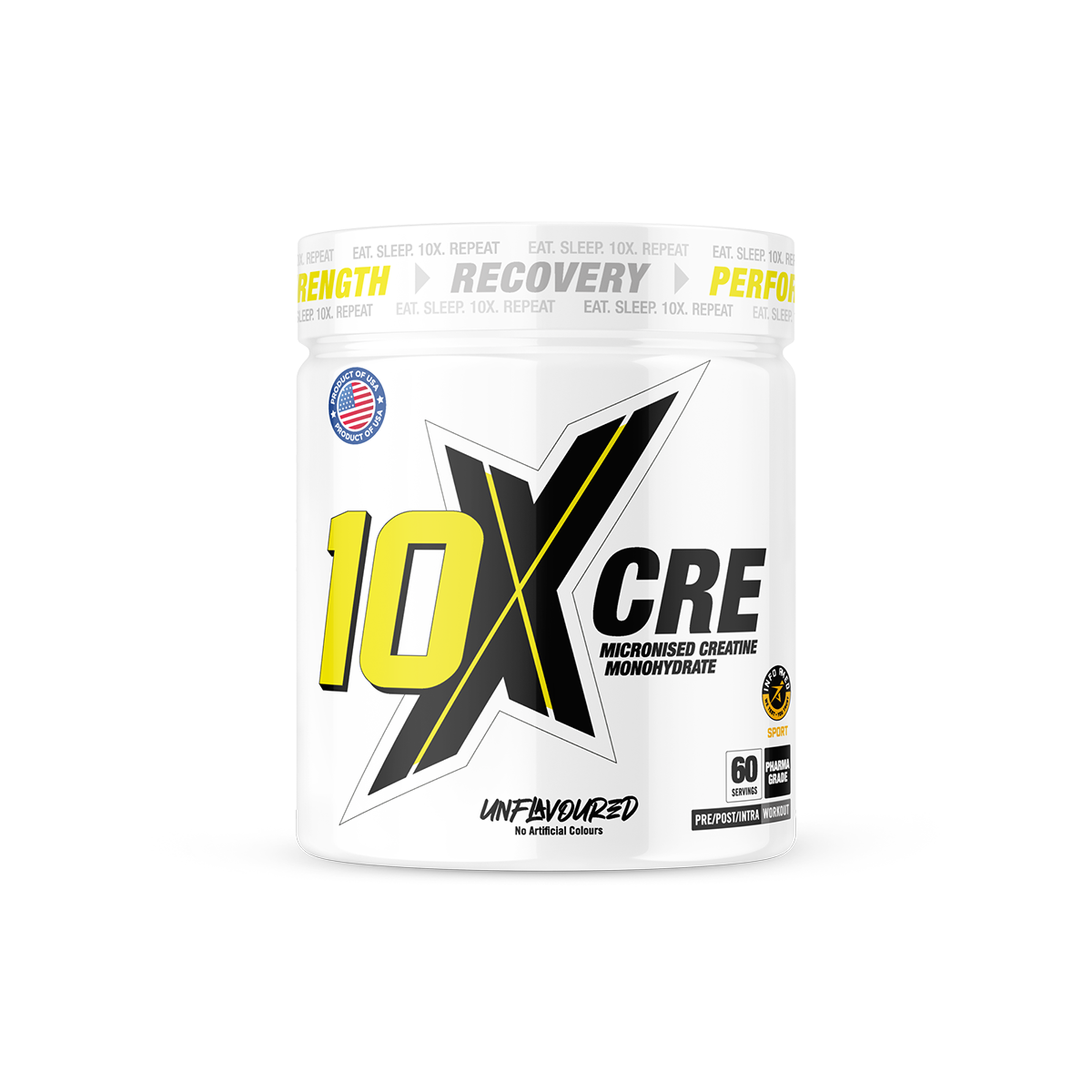 10X Athletic CRE 300g Unflavoured