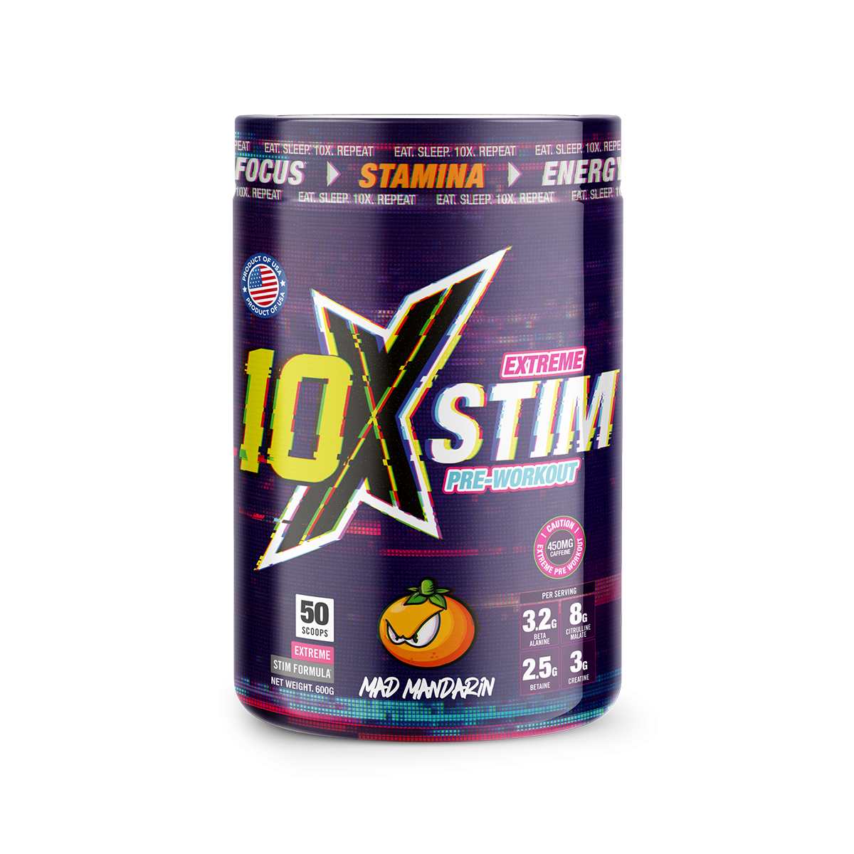 10X Athletic STIM 600g - Mad Mandarin
