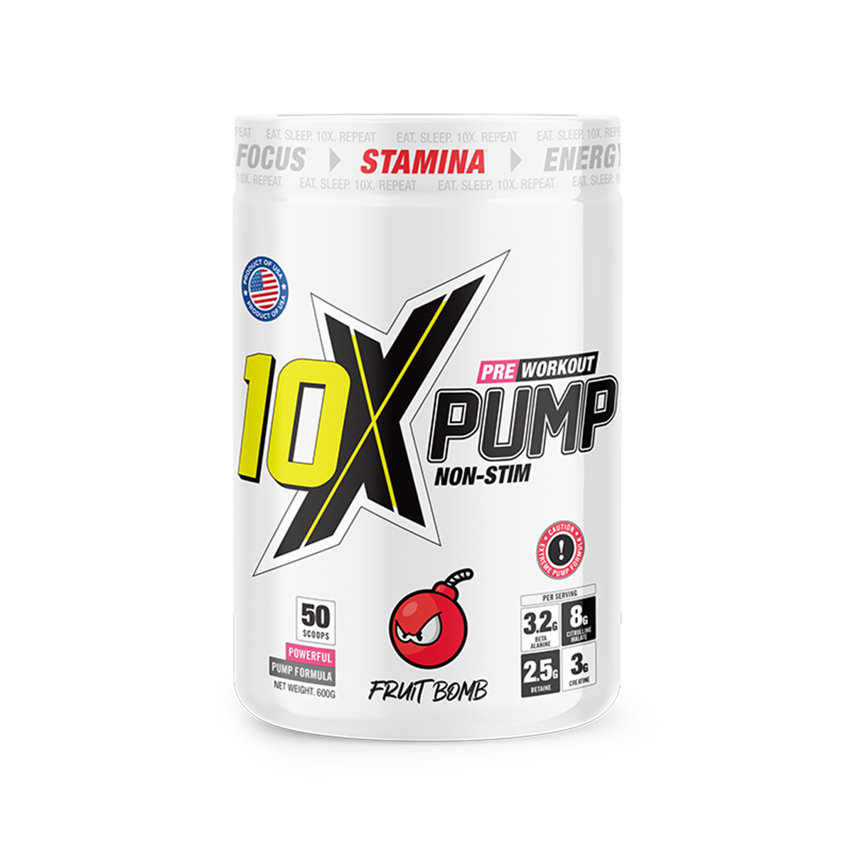 10X Athletic PUMP 600g - Fruit Bomb