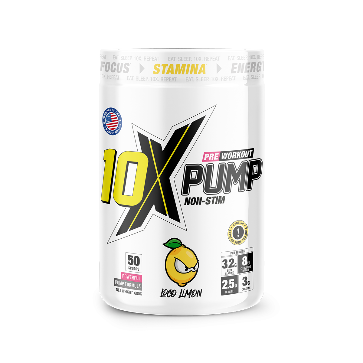 10X Athletic PUMP 600g - Loco Limon