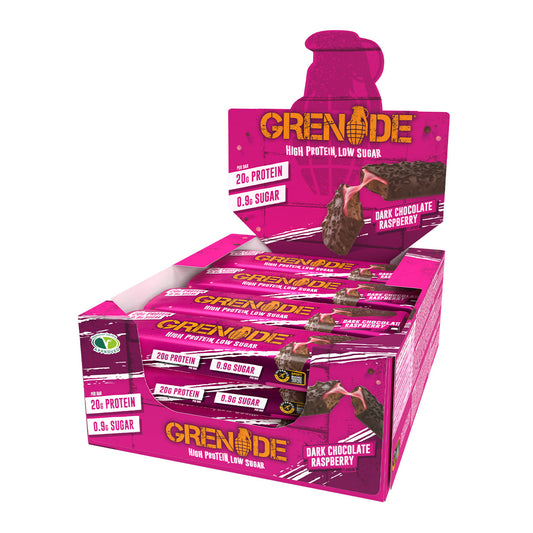 Grenade Protein Bar 12x60g - Dark Chocolate Raspberry