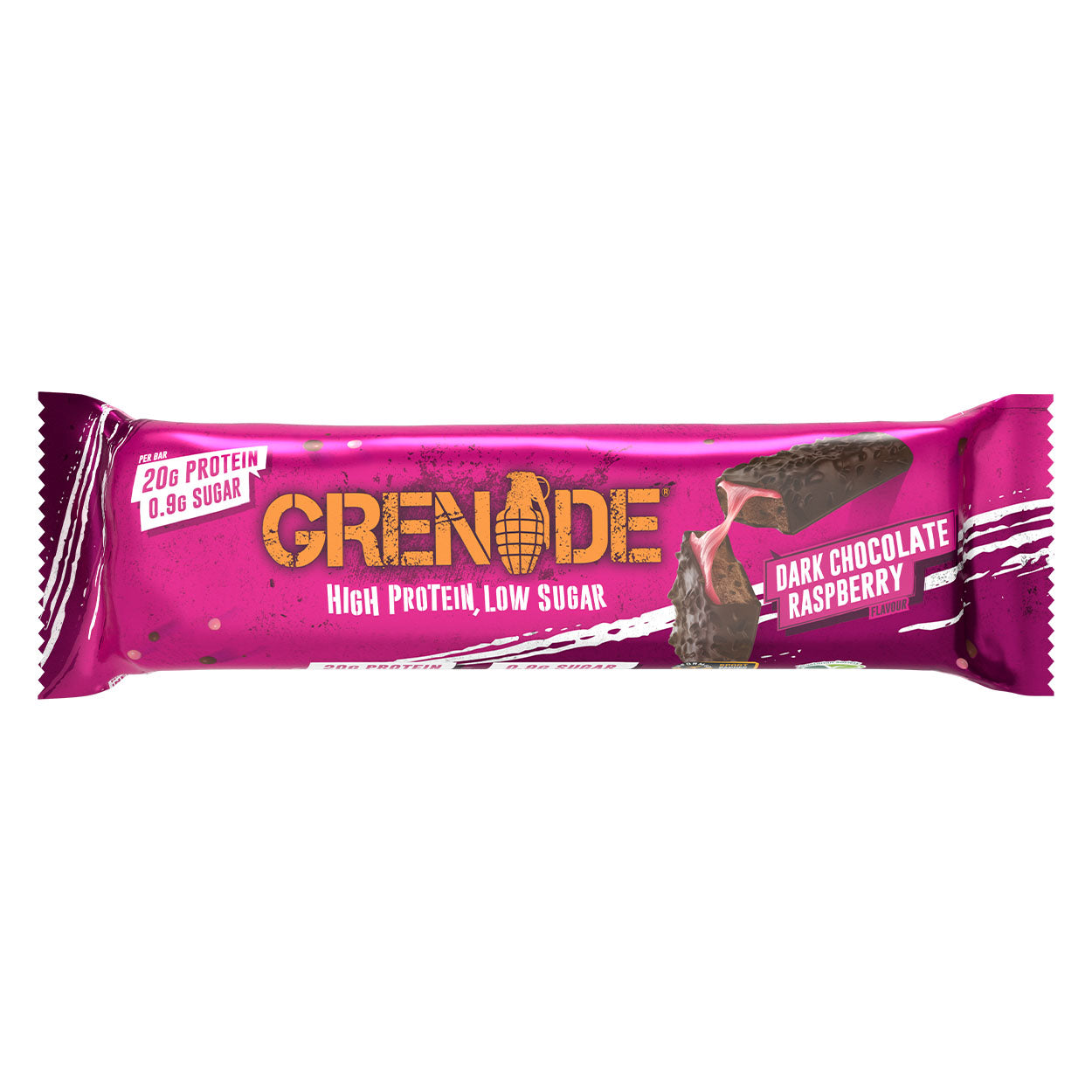 Grenade Protein Bar 60g - Dark Chocolate Raspberry