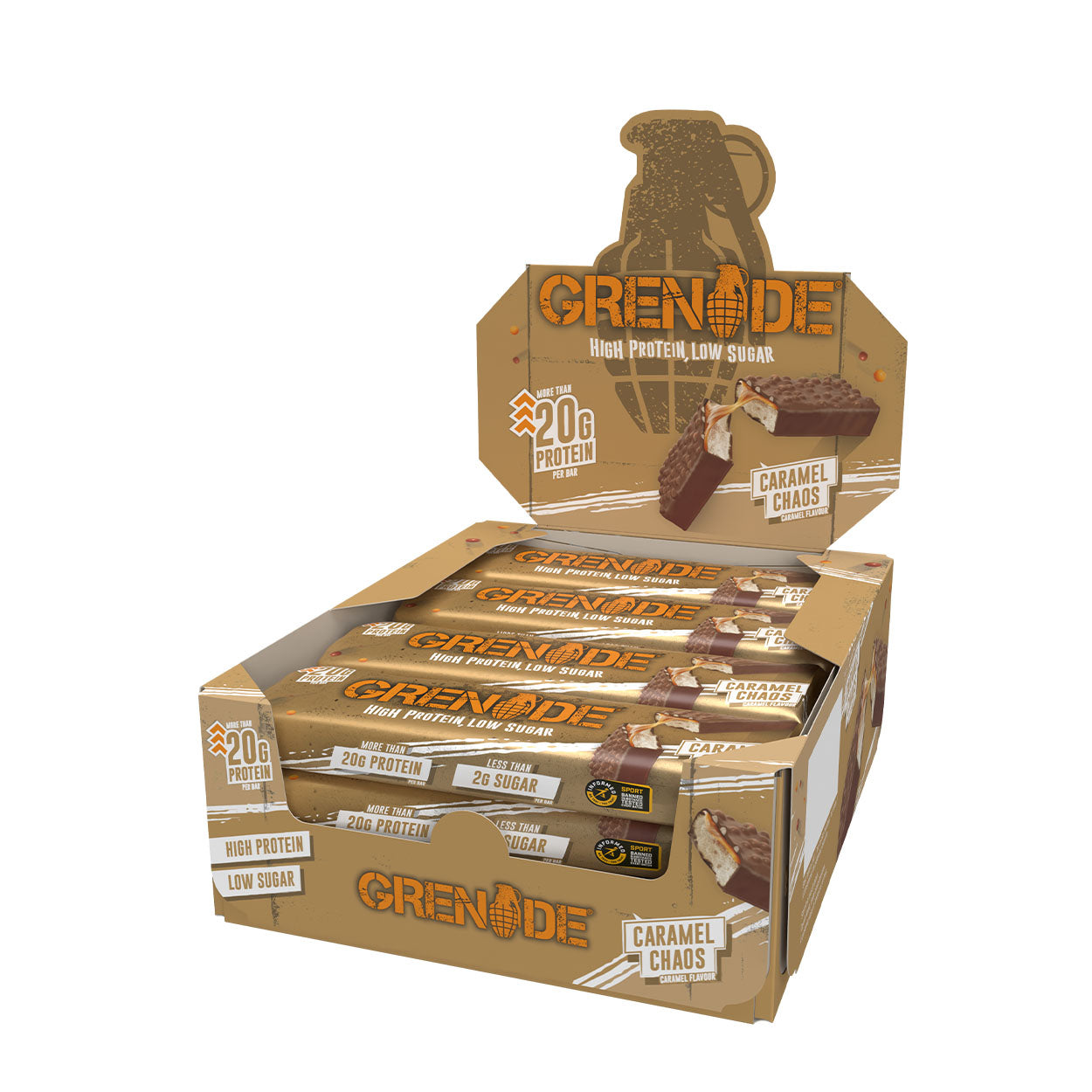 Grenade Protein Bar 12x60g - Caramel Chaos