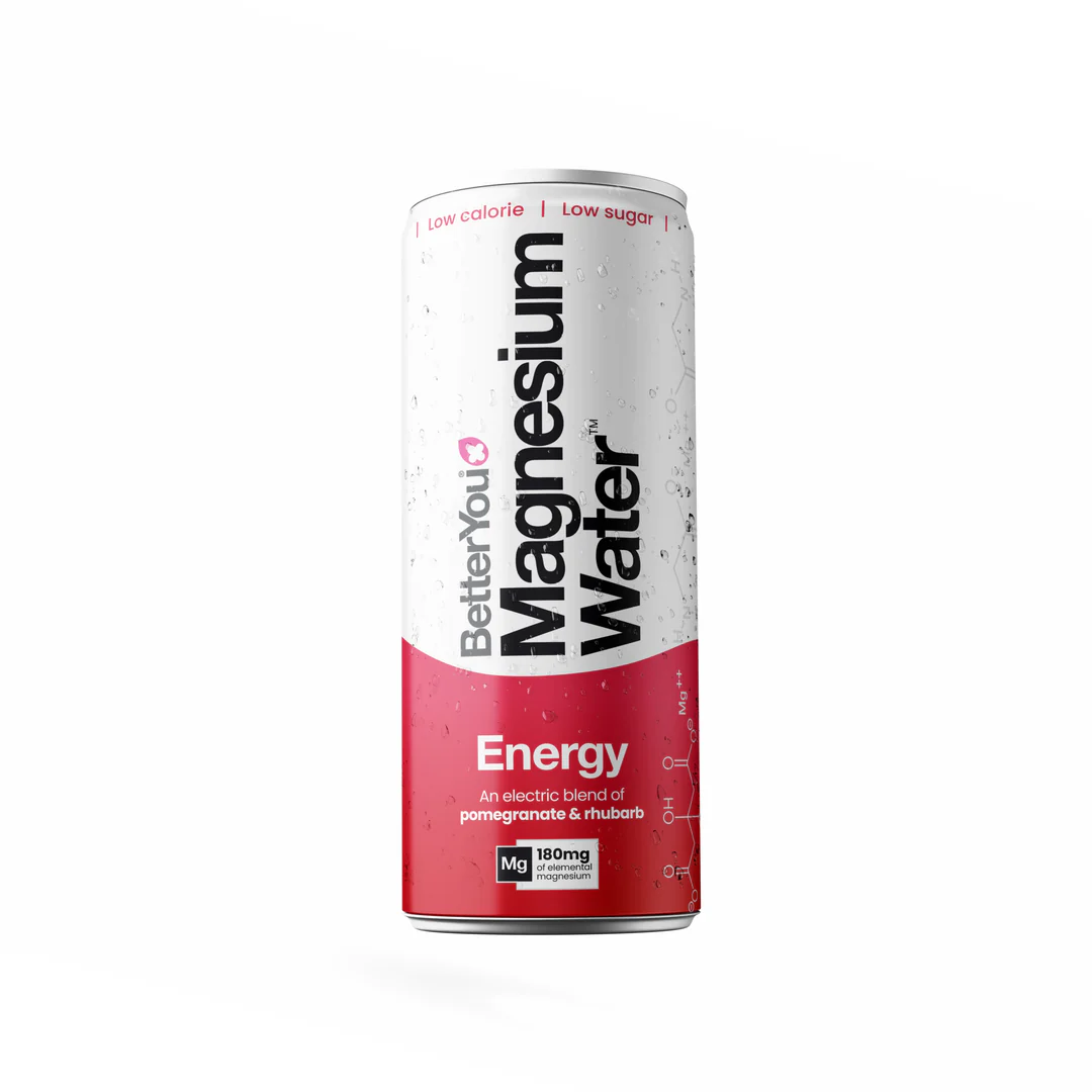BetterYou Magnesium Water Energy 12x250ml - Pomegranate & Rhubarb
