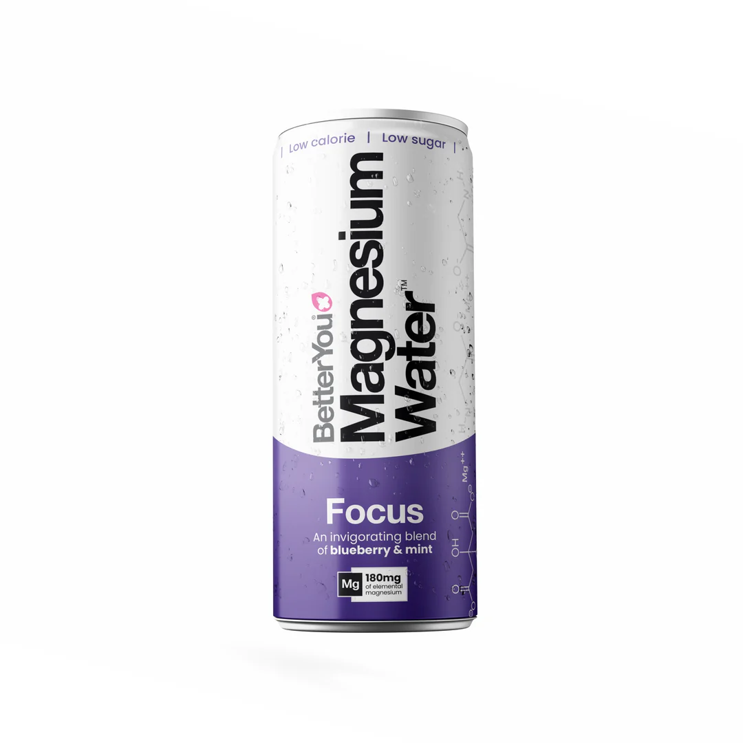 BetterYou Magnesium Water Focus 12x250ml - Blueberry & Mint
