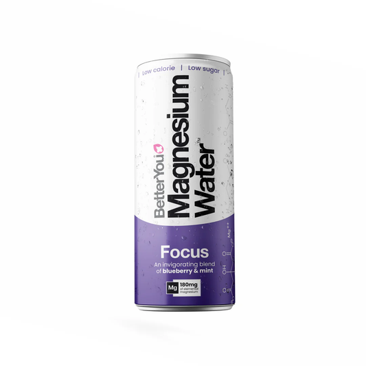 BetterYou Magnesium Water Focus 12x250ml - Blueberry & Mint