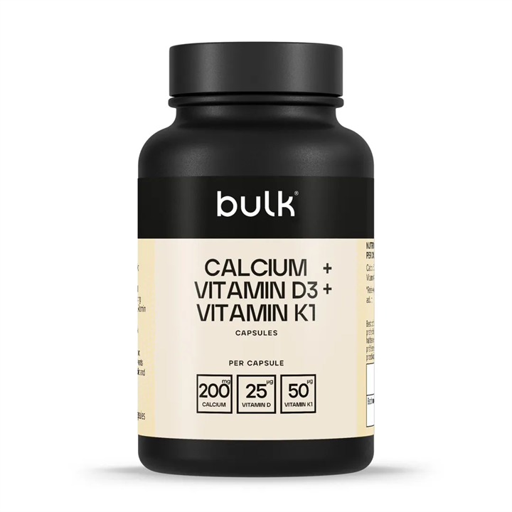 Bulk Calcium + Vitamin D3 + Vitamin K1 1000mg 90 Caps