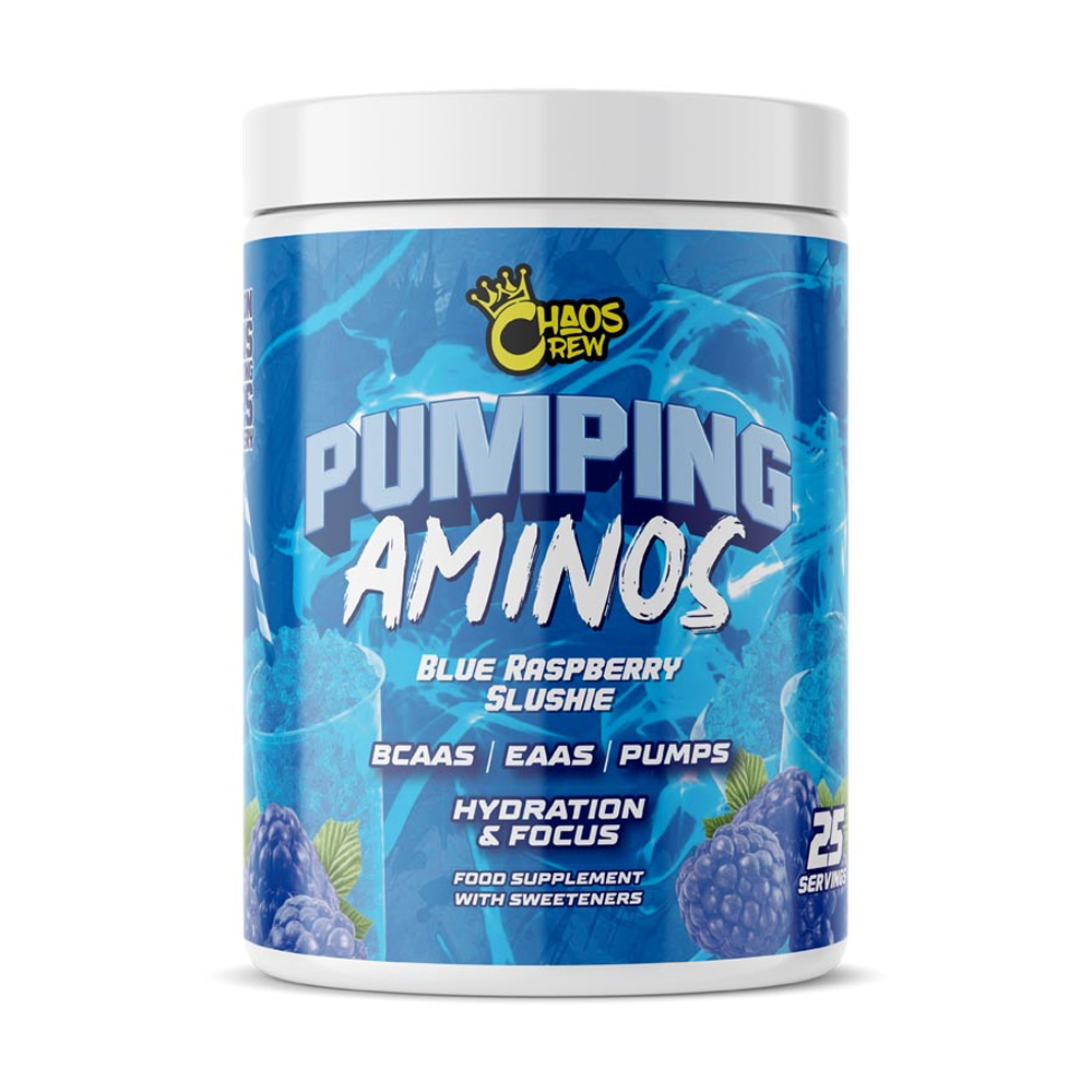 Chaos Crew Pumping Aminos 2.0 325g - Blue Raspberry Slushie