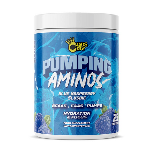 Chaos Crew Pumping Aminos 2.0 325g - Blue Raspberry Slushie