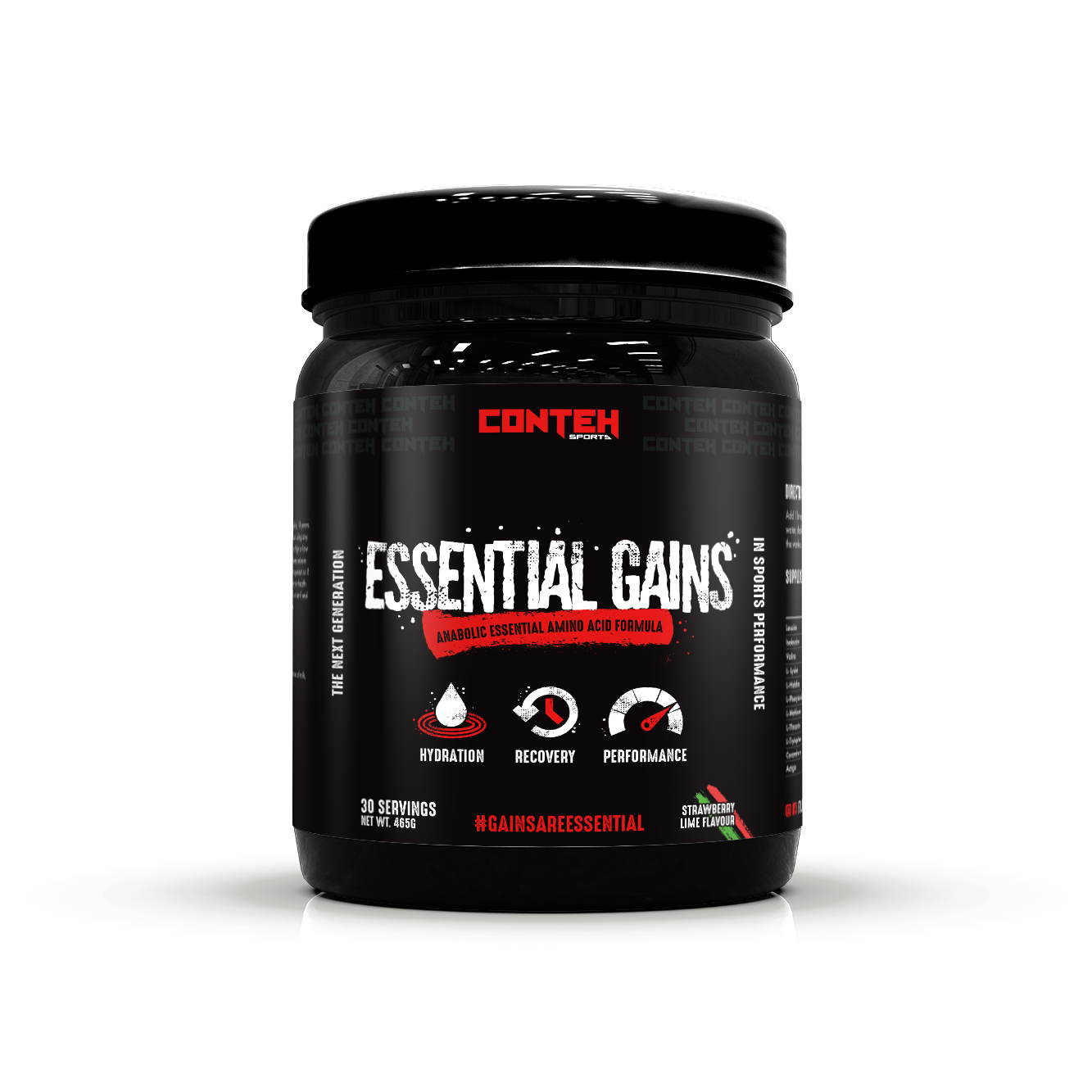 Conteh Sports Essential Gains 465g - Strawberry Lime