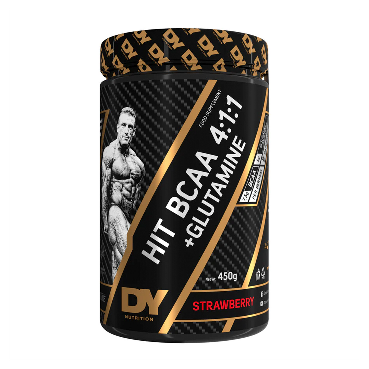 DY Nutrition Hit BCAA 4:1:1 + Glutamine 450g - Strawberry