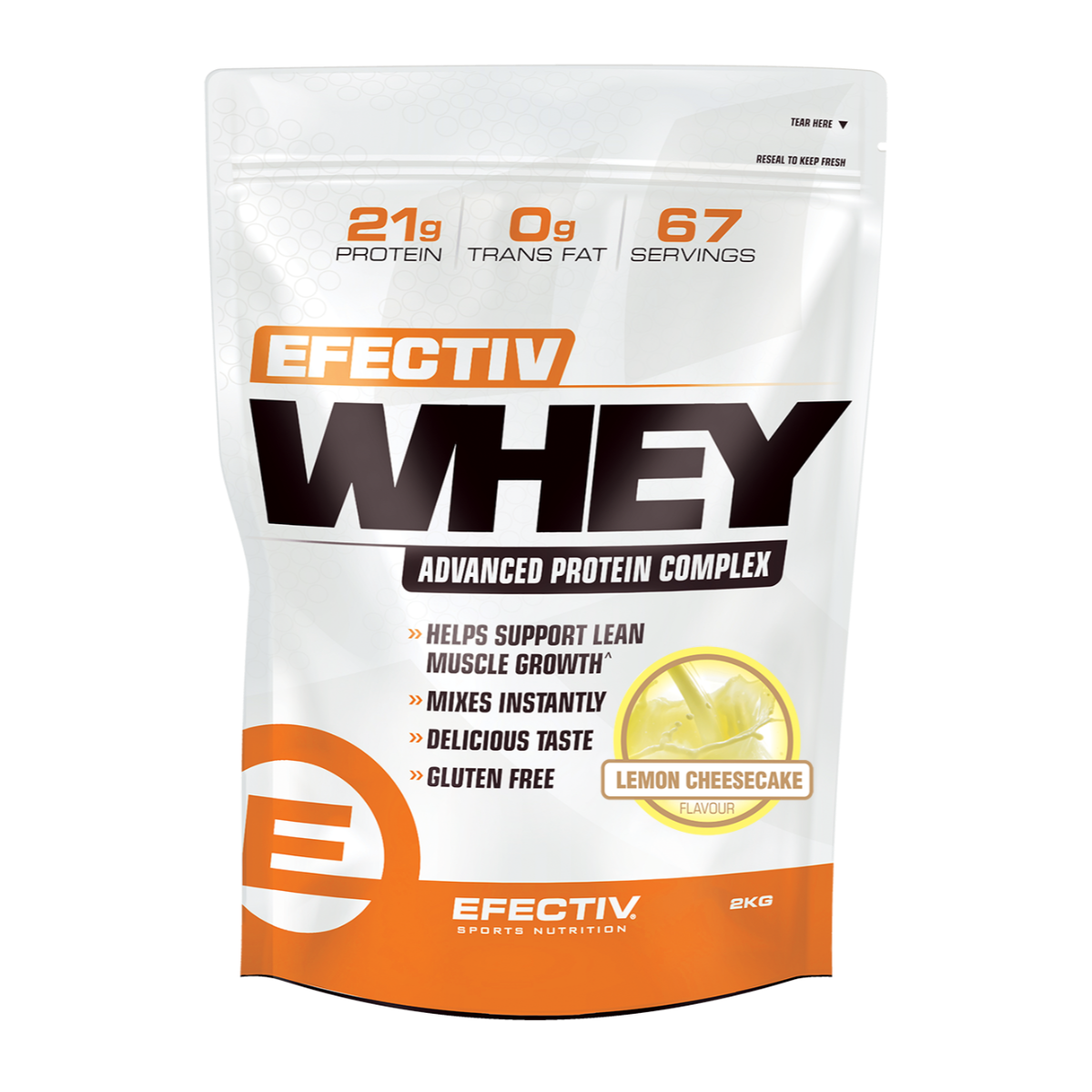 Efectiv Nutrition Whey Protein 2kg - Lemon Cheesecake