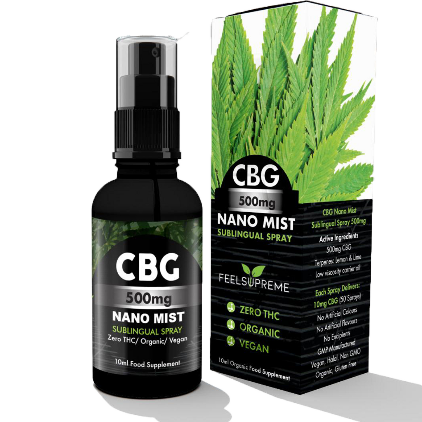 Feel Supreme CBG Nano Spray - 500mg 10ml