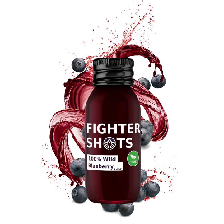 Fighter Shots 12x60ml Pure Wild Blueberry - Pure Wild Blueberry