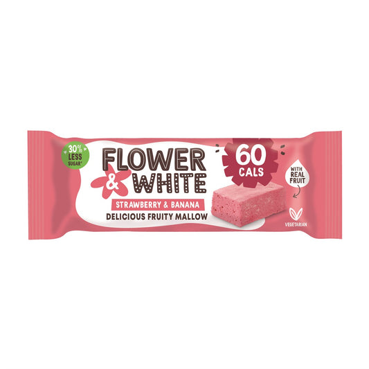 Flower & White Fruity Mallow 15x35g - Strawberry and Banana
