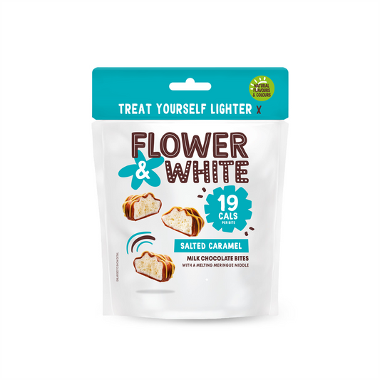 Flower & White Meringue Bites 75g - Raspberry Crumble
