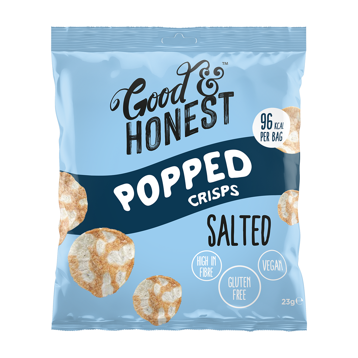 Good & Honest Popped Crisps 24x23g - Sea Salt