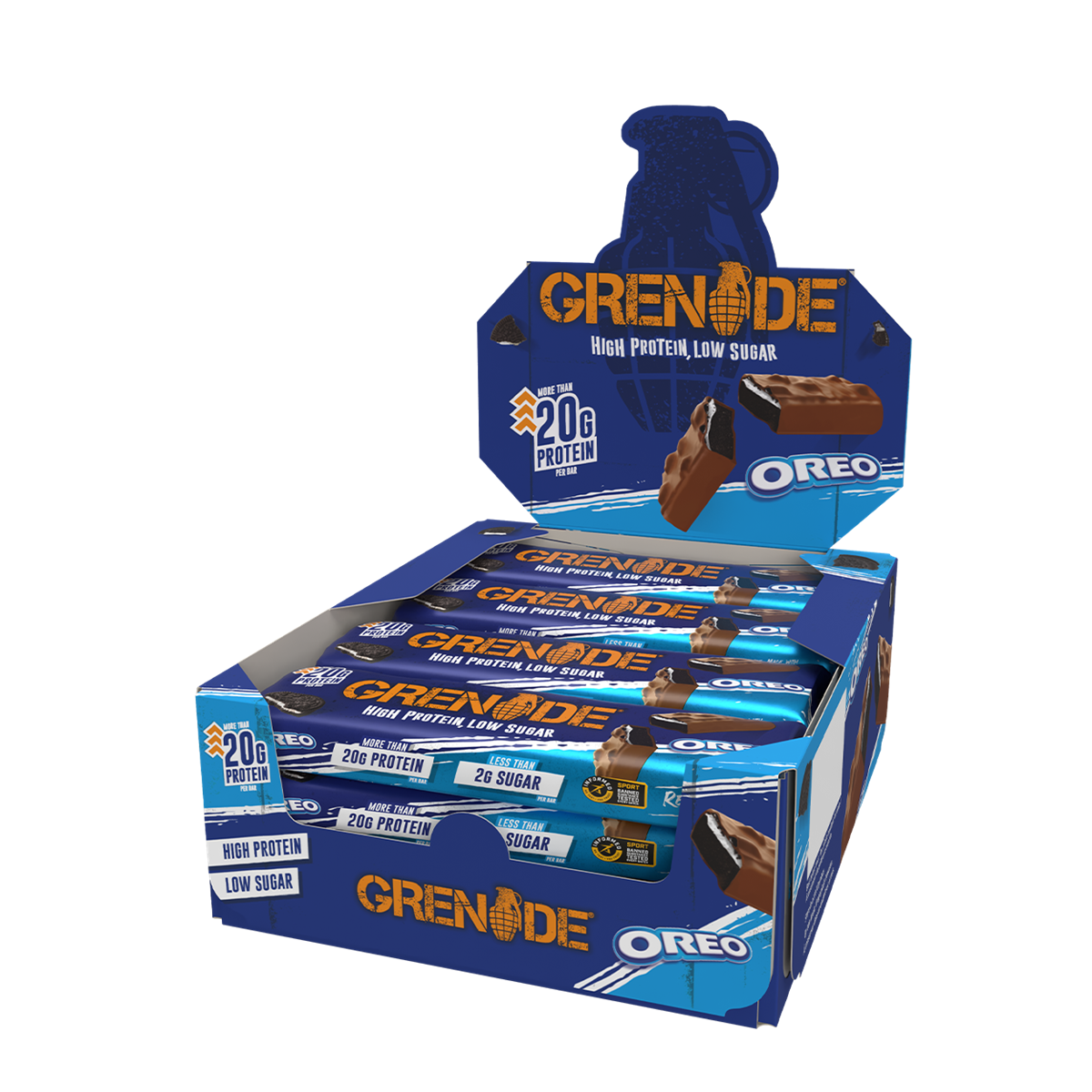 Grenade Protein Bar 12x60g - Dark Chocolate Raspberry