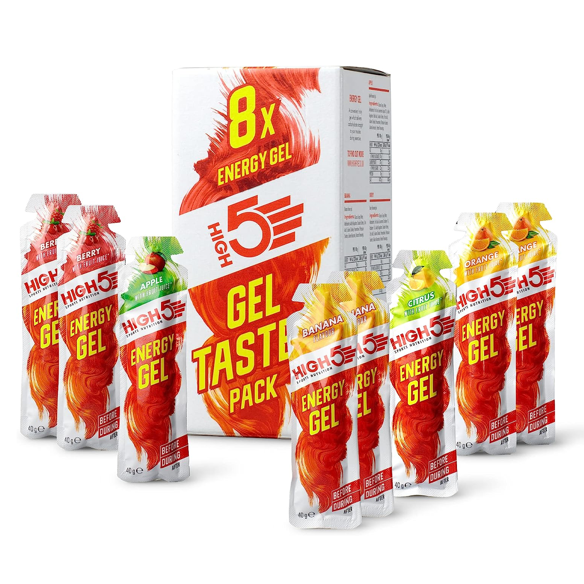 HIGH5 Gel Taster Pack 8x40g - Mixed Flavours