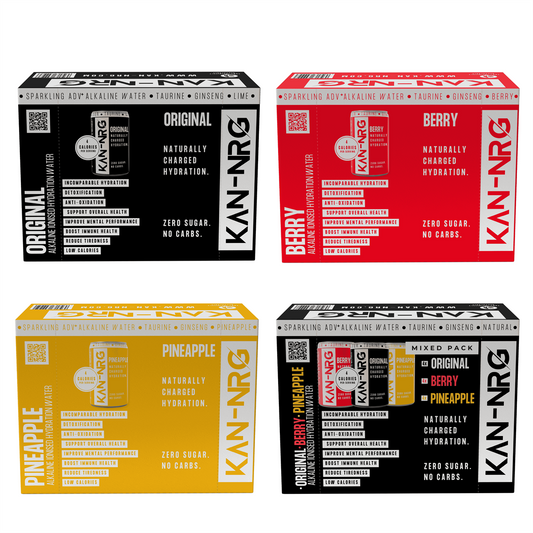 KAN-NRG Alkaline Ionised Hydration Water 12x150ml - Pineapple