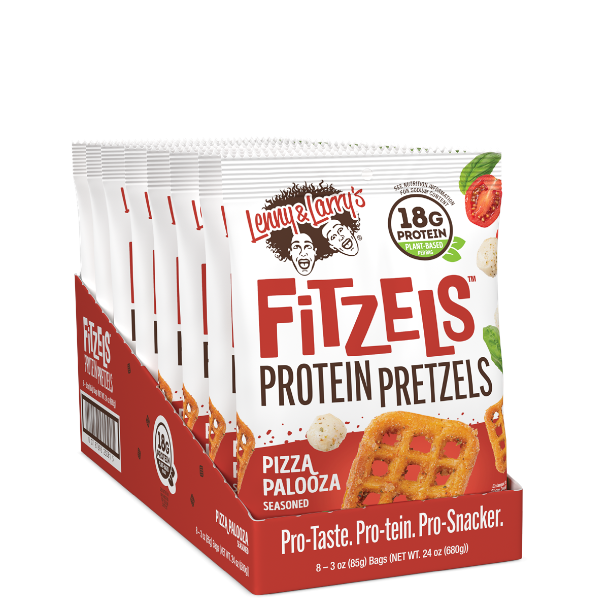 Lenny & Larry's Fitzels 8x85g - Pizza Pazoola