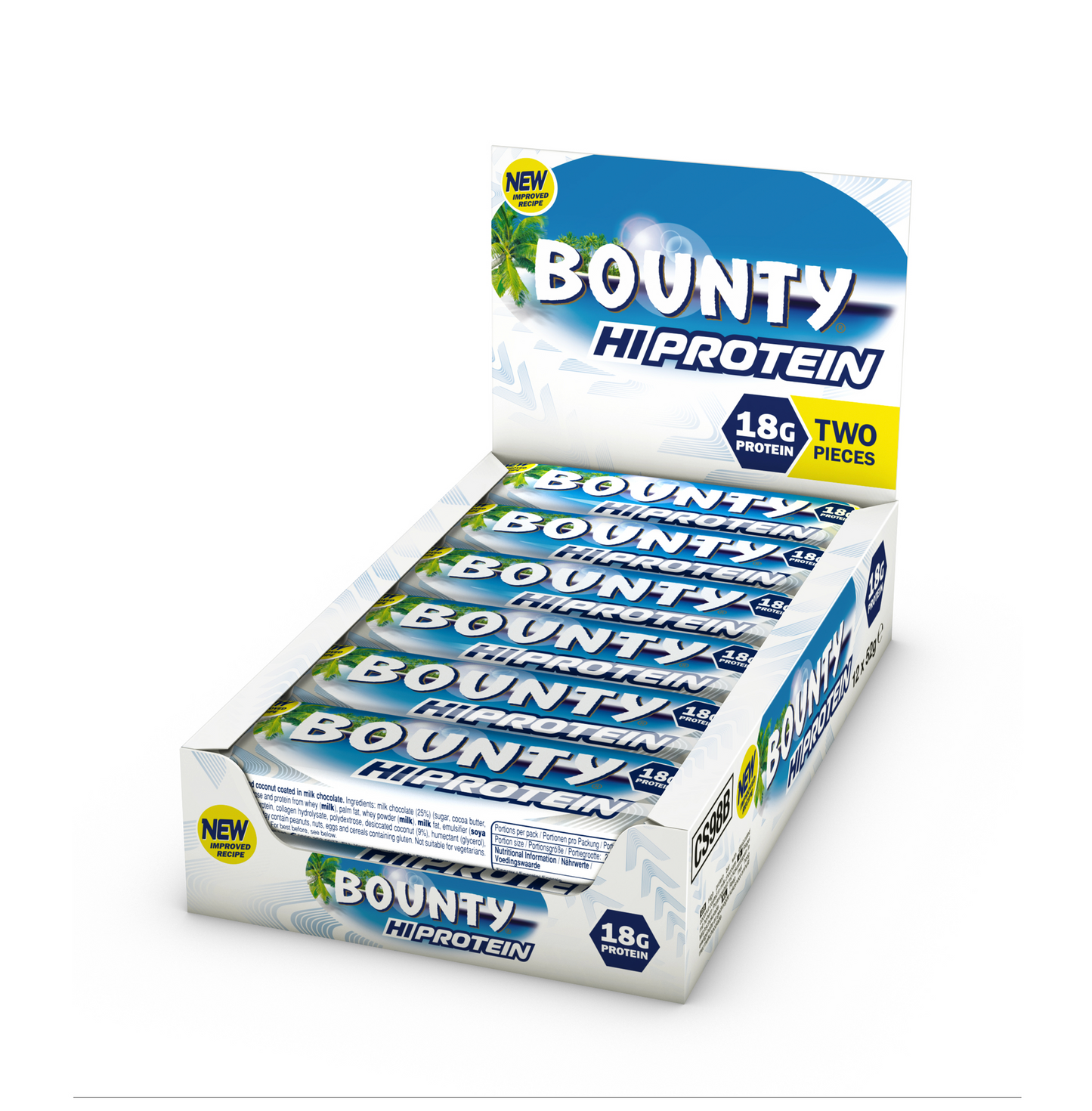 Bounty Hi-Protein Bar 12x52g - Coconut