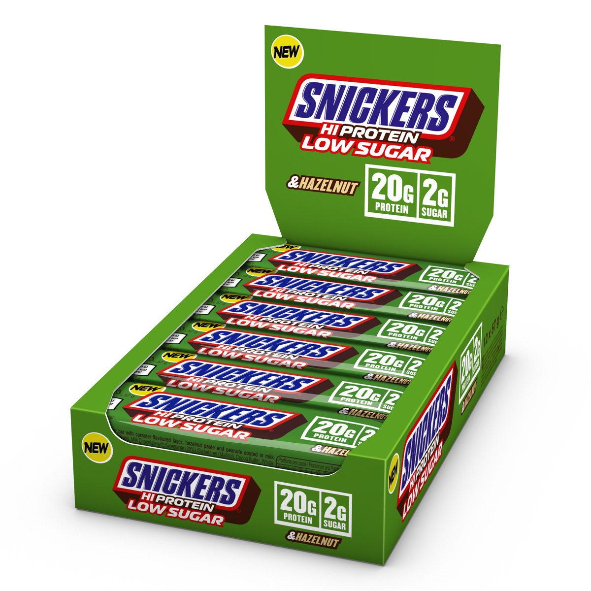 Snickers Low Sugar Protein Bar 12x57g - Dark Chocolate